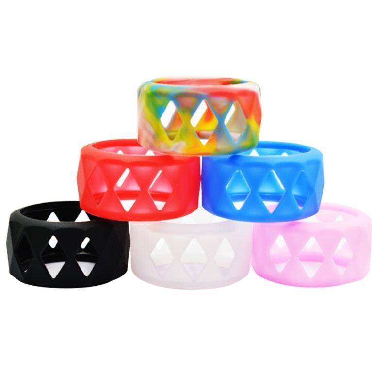 6Pieces/set Silicone Anti Slip Ring Non-Skid Band Ring Soft Protection Sleeve