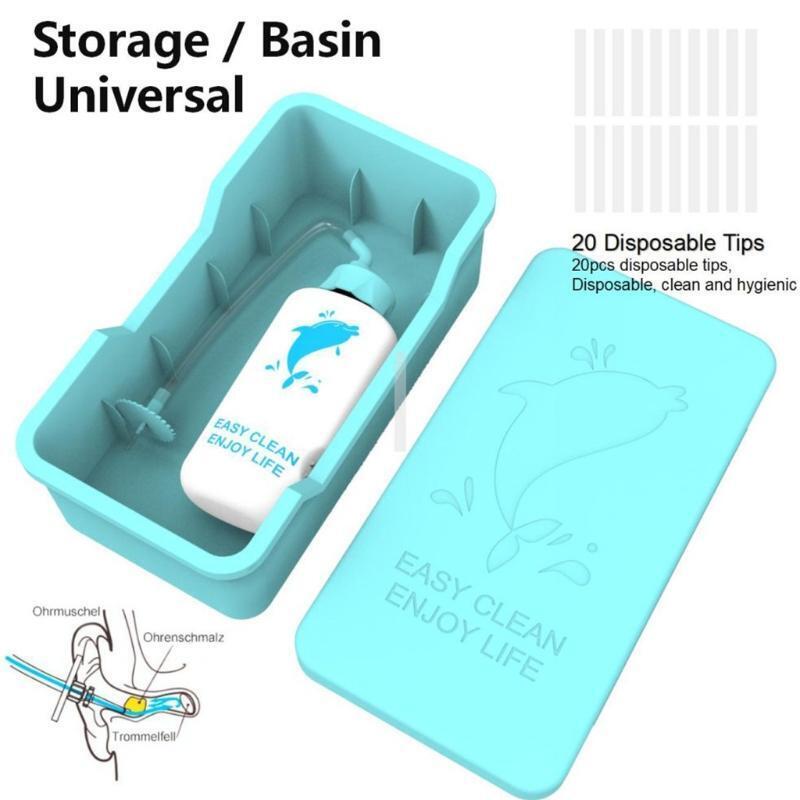 Ear Cleaner Kit w/ Squeeze Bottle Effective Clean Ear Blockage for Home Clinic