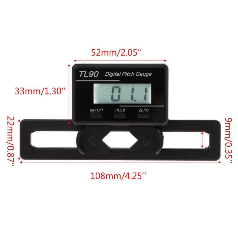 Compact Pitch Gauge with LCD Display Main Blade Digital Pitch Gauge Tl90 Useful