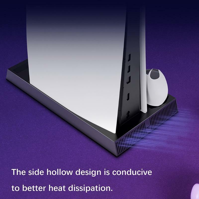 for PS5 Cooling Stand 2 Cooler Fans 2 Controller Charger Charging Dock Station