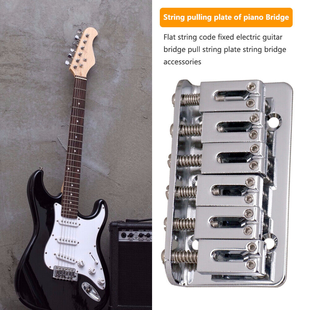 6 Strings Guitar Bridge Saddle Tailpiece for Fender Strat Electric Guitar