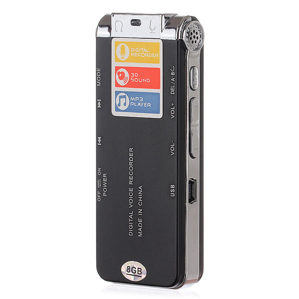 SK012 Digital Recording Pen 8GB Audio Voice Recorder Portable Dictaphone