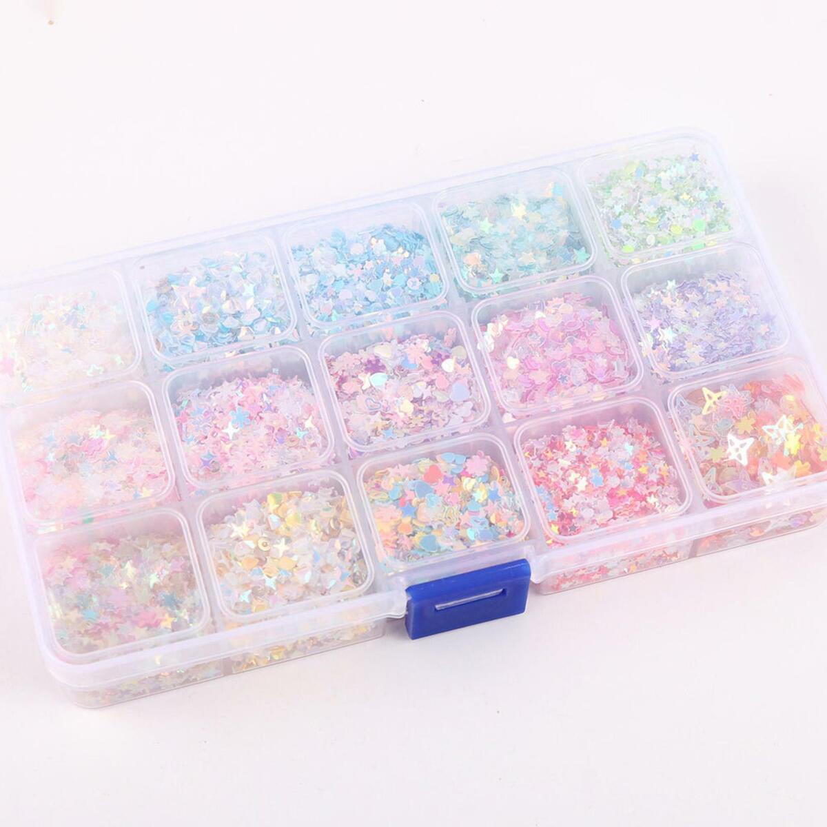 Holographic Nail Glitter Sequins Crafts DIY Manicure Eye  and body Decor