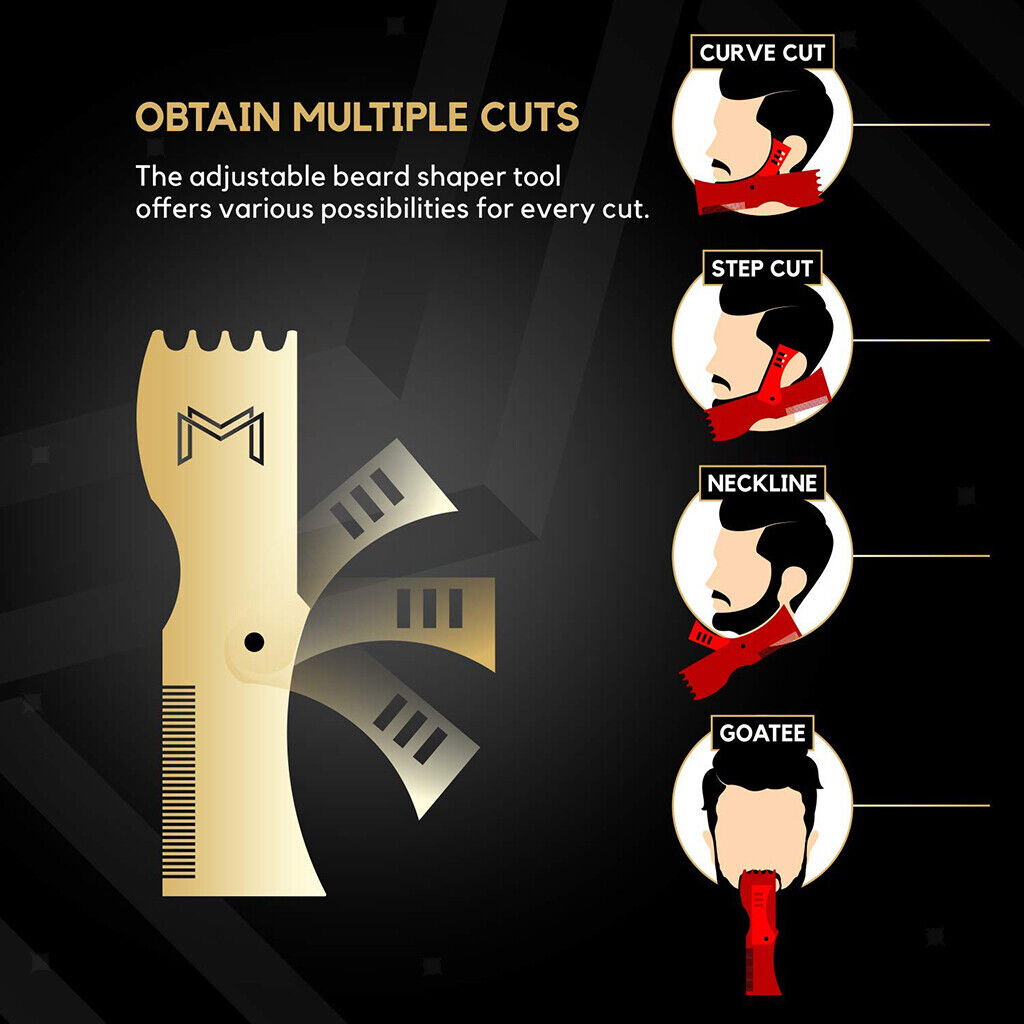 2  Beard Shaping Tool Beard Shaper Template Guide  Ruler for Men