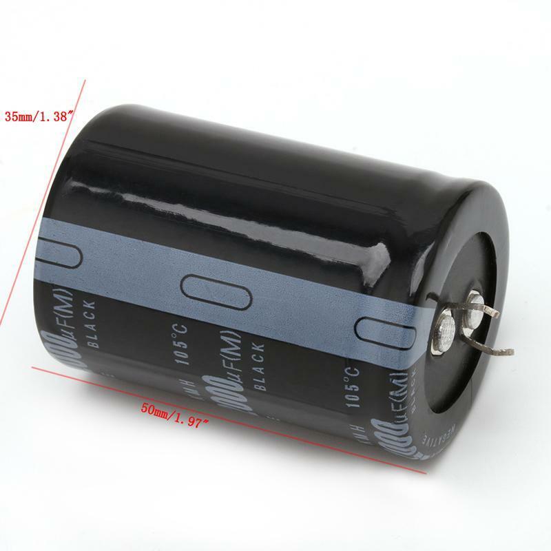 22000UF 63V Aluminum Electrolytic Capacitor 105°C Dimension 35x50mm Cylindrical