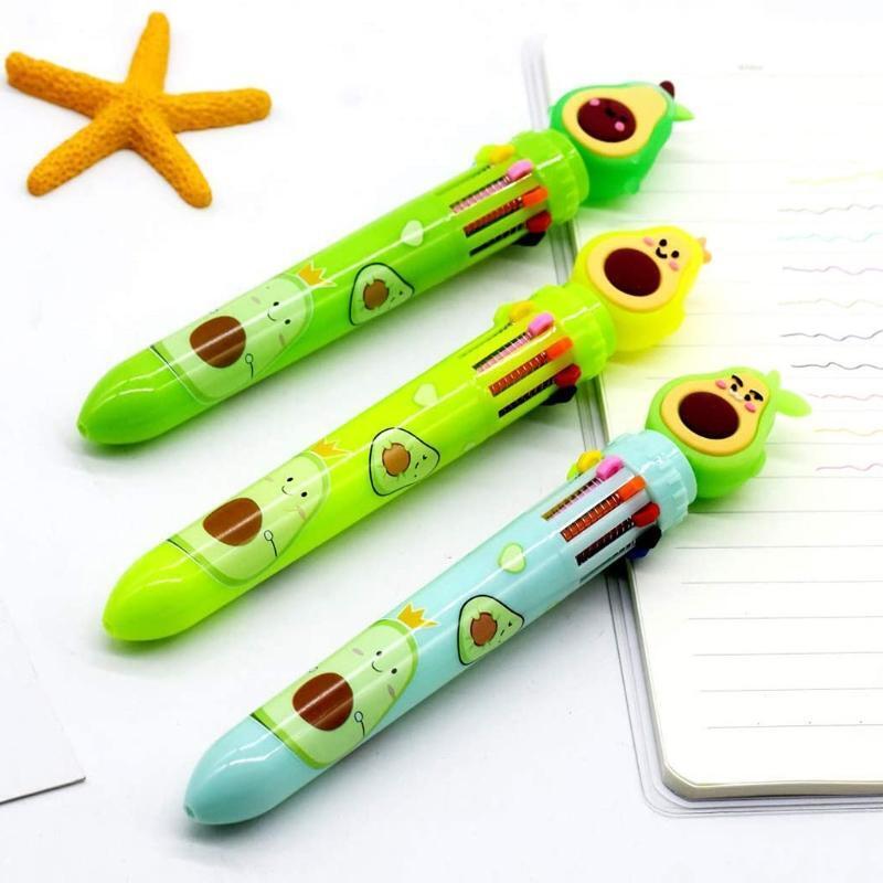 9Pcs 8 Color Ballpoint Pens Refillable 0.5mm for Children Writing DIY Graffiti
