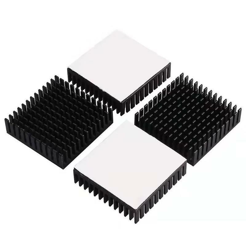 4x4x1.1cm Anodize Aluminum Heat Sink Radiator CPU Routing Cooling Block Pad