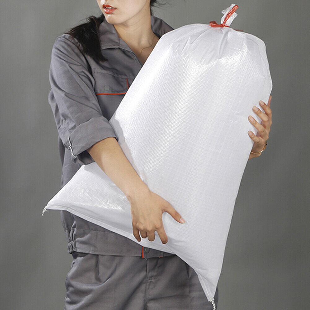 Thickened Flood Water Control Sand Bag UV Resistant Sandbag (White 10pcs)
