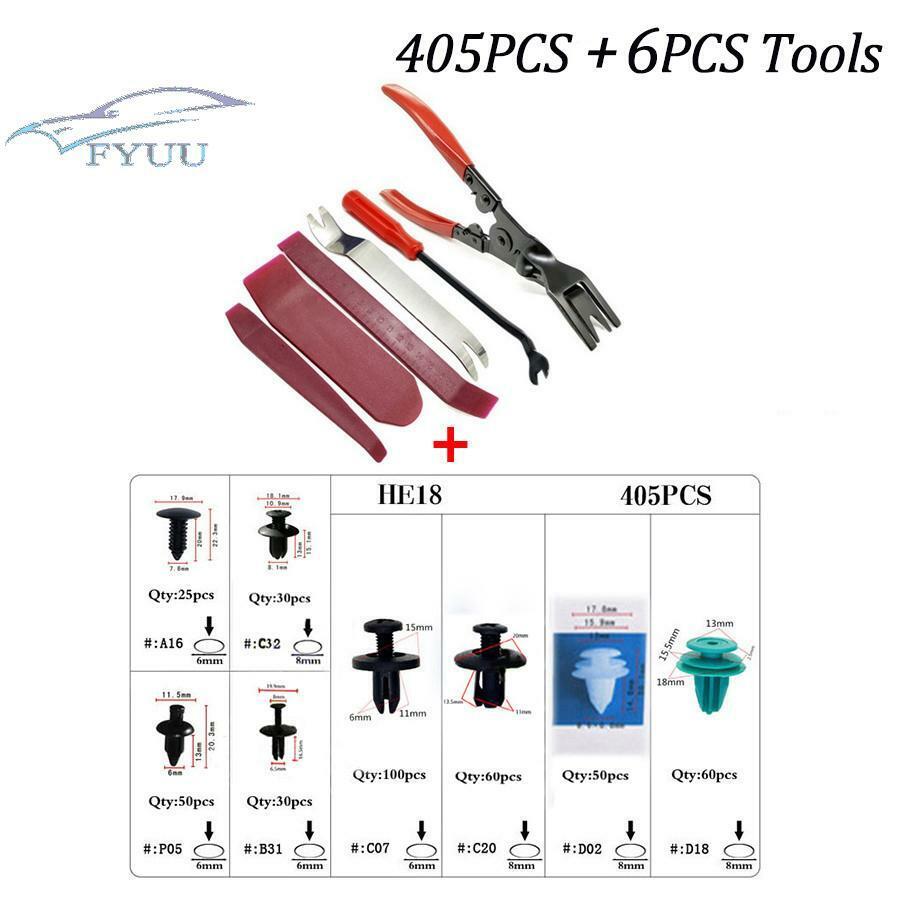 405X Mixed Door Bumper Fender Liner Sealing Strip Fixed Clips 6X Car Repair Tool