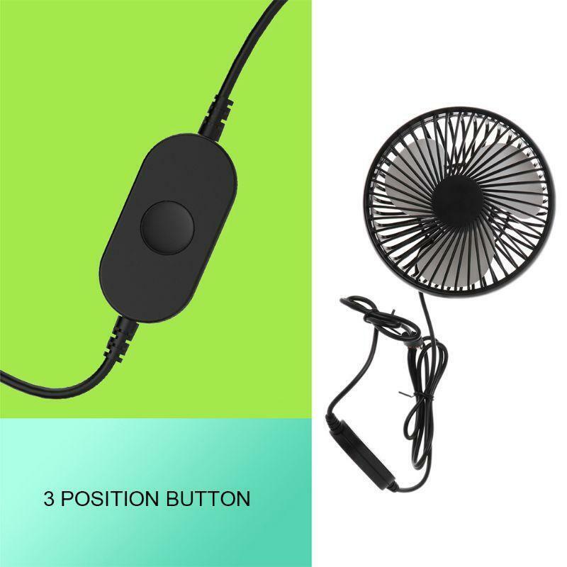 Electric USB Car Headrest Fans with Comfortable USB Plug for Car Truck Vehicles