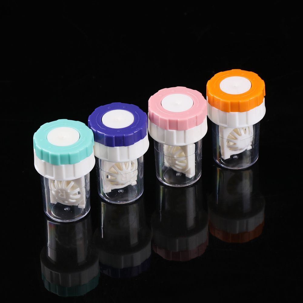 Mini Portable Soaking Box Travel Glasses Holder Candy Color Contact Lens Case
