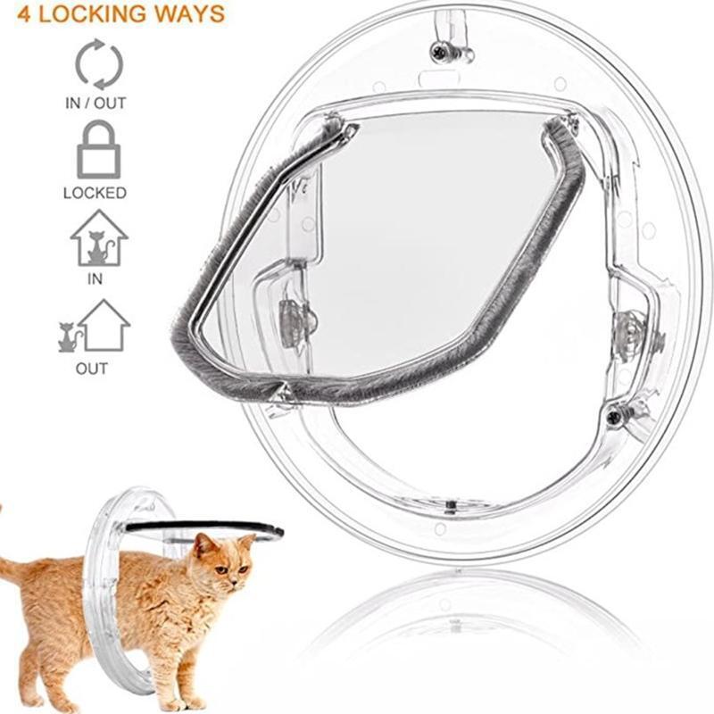 Cat Door Save Energy Cat Flap Door Magnetic Design UV-Resistant Design Durable