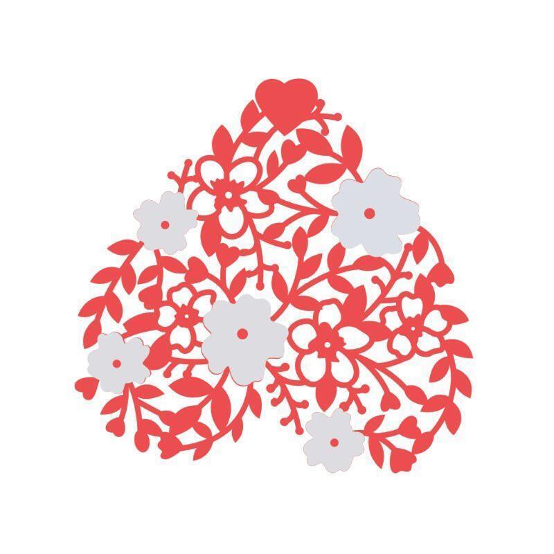 Heart Flower Metal Cutting Dies Stencil DIY Scrapbooking Album Stamp Paper Card