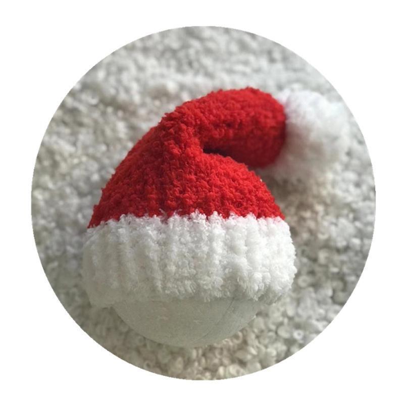 Baby Festive Christmas Hat Newborn Photography Props Hand-Knitted Hats Beanie