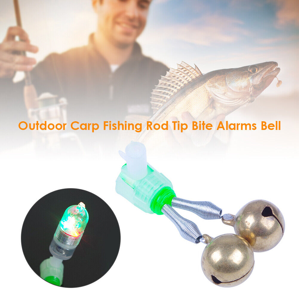 Twin Spiral Bells Outdoor Carp Fishing Rod Tip Bite Alarms Bell (Copper)