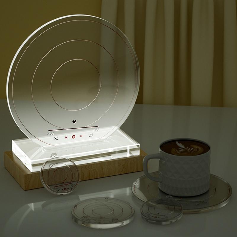 Round Song Music Player Silicone Molds for DIY Table Decor CD Disc Coaster Molds