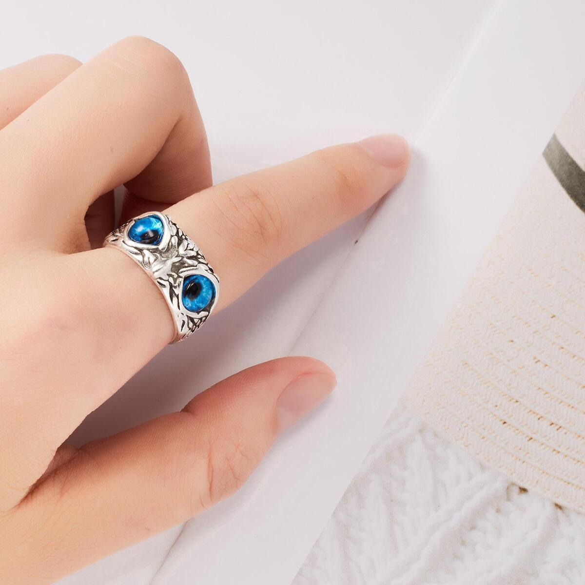 Charming Fashion Owl Ring Resizable Creativering for Dance Parties