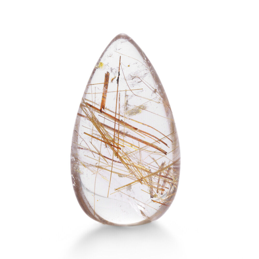 Pendant Healing Stone Rutilated Quartz Yellow Hairstone Natural Hair Crystal
