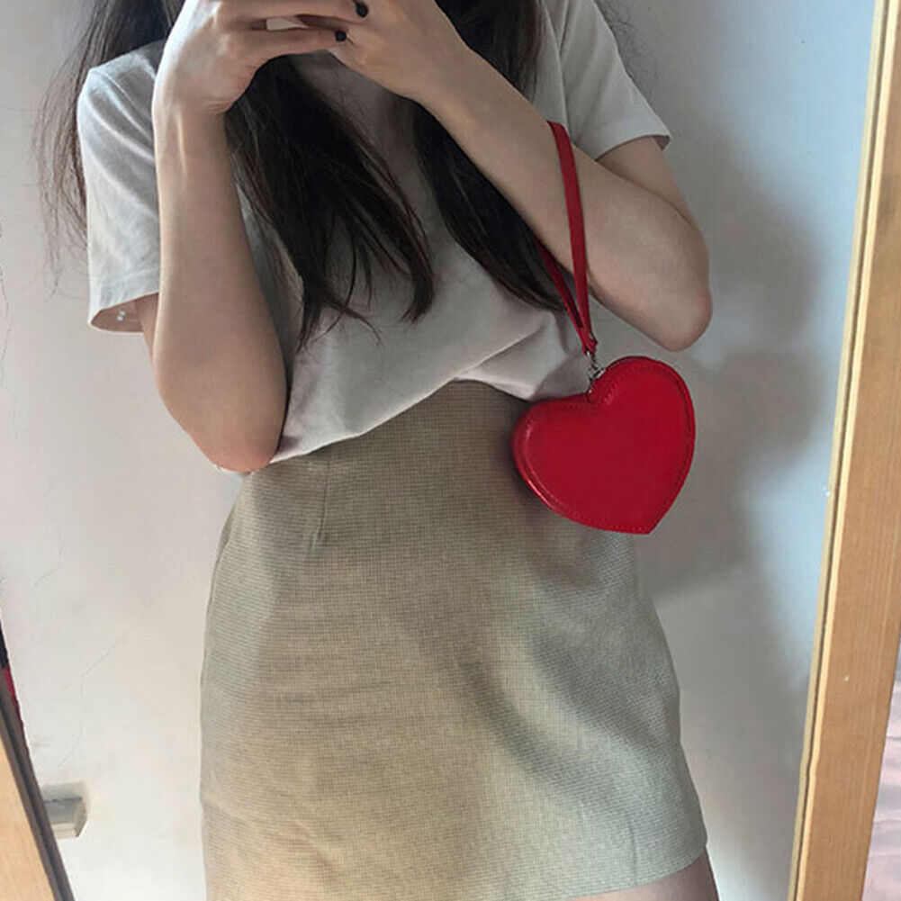 Fashion Love Shaped Handbag Korean Women Mini Leather Purse Coin Bag Clutch