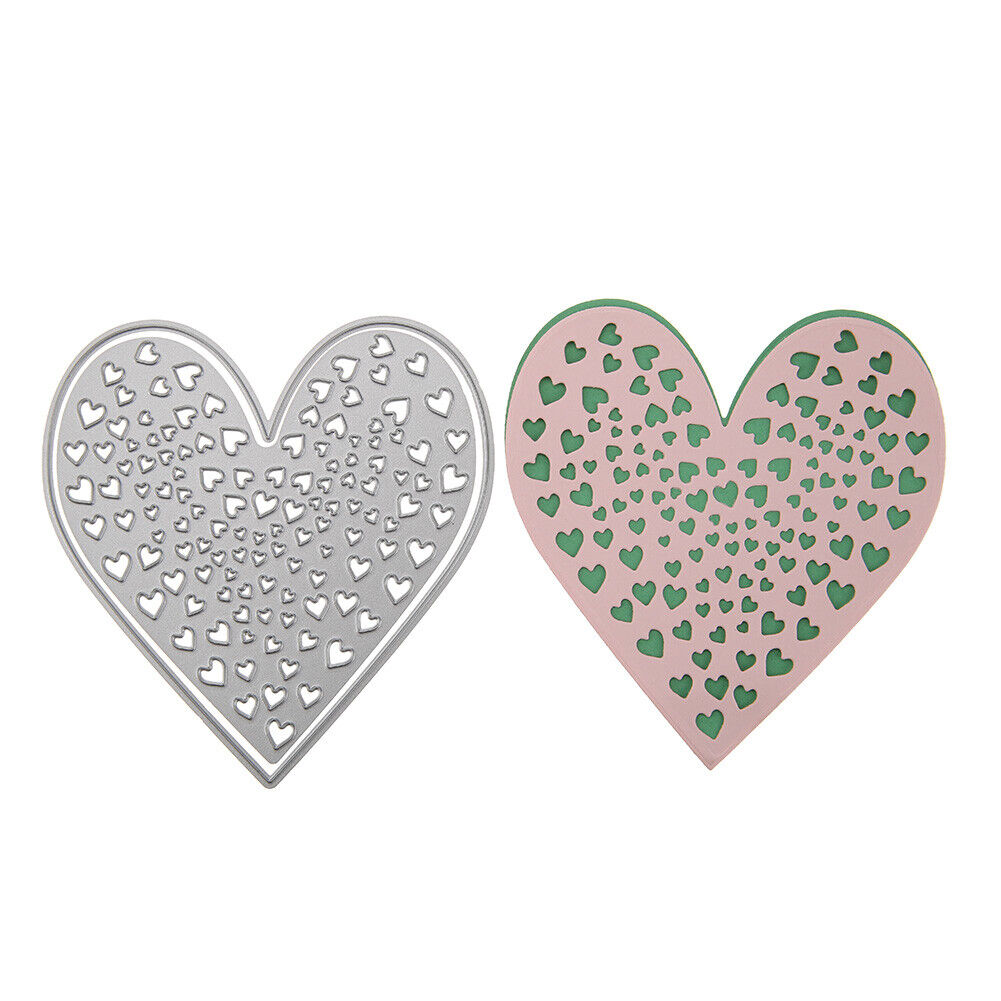 2pcs Love Heart Cutting Dies Stencils Scrapbook Embossing DIY Album Card-22