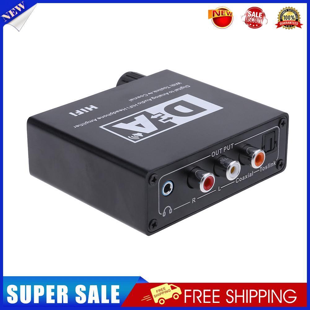 Digital to Analog Audio Headphone Amplifier with Toslink to Coaxial Adapter