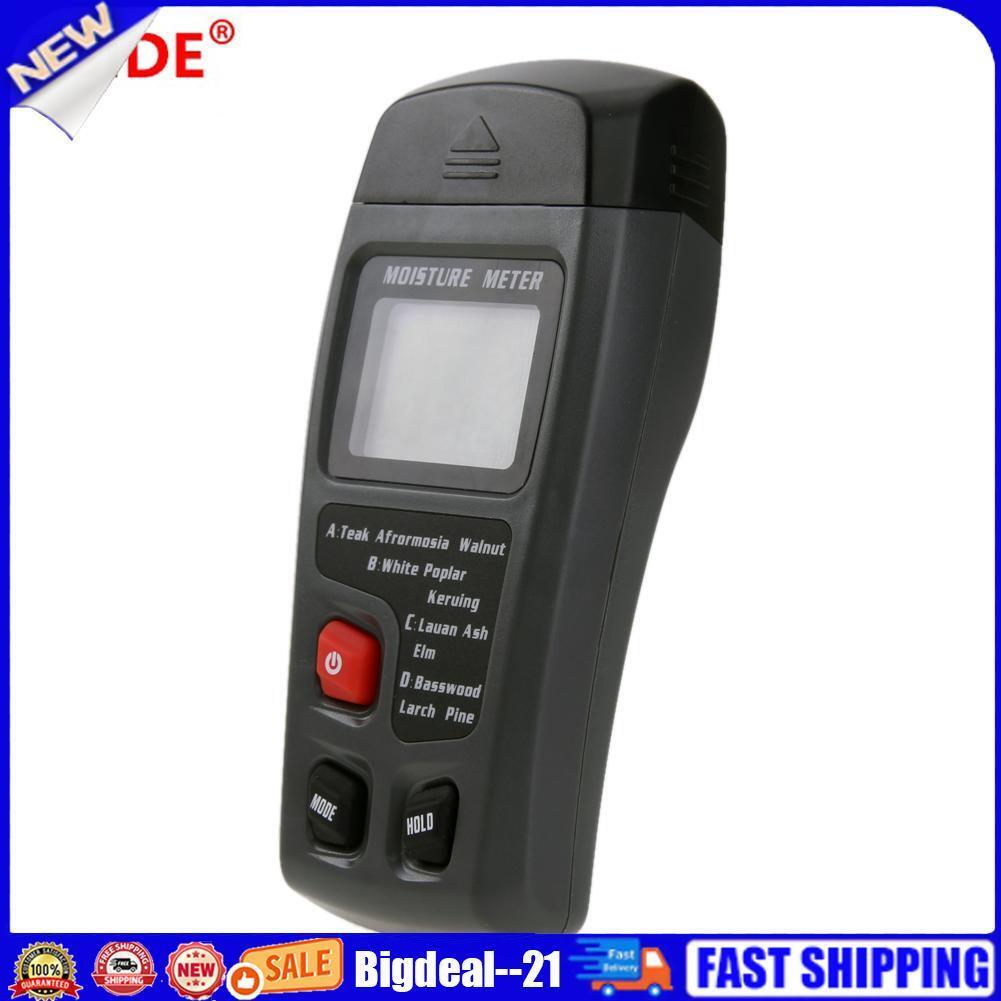 EMT01 Wood Moisture Meter Digital LCD 0-99.9% Two Pins Timber Hygrometer