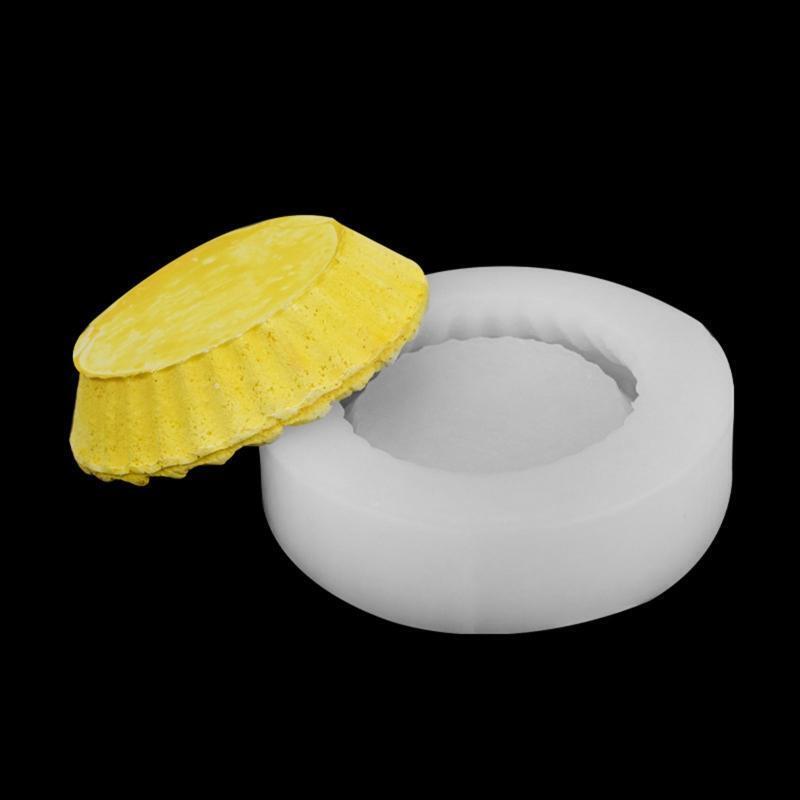 Egg Tart Skin Shape Silicone Mold DIY Birthday Cupcake Topper Fondant Cake Decor