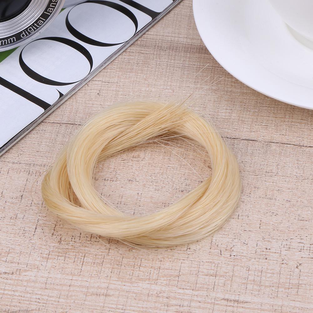 1 Hank Universal Yellow+White Stallion Horse Hair for Violin Bow