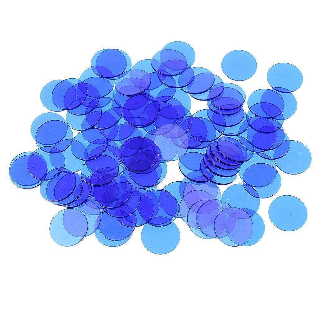 2000pcs Bingo Chips Counters Playing Card Board Game Teaching Aid Blue Red