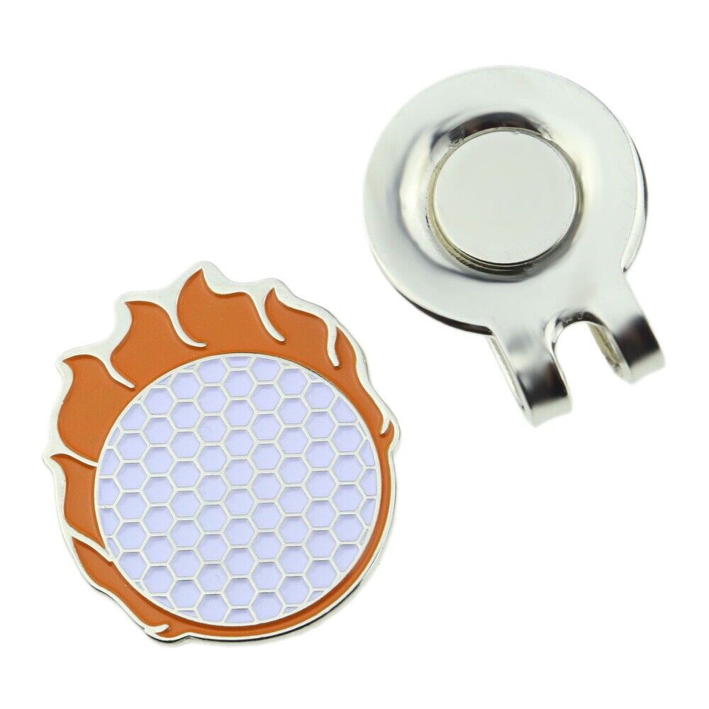 Stylish Golf Ball Magnetic Alloy Hat Clip With Golf Ball Marker Sturdy 1 Pc