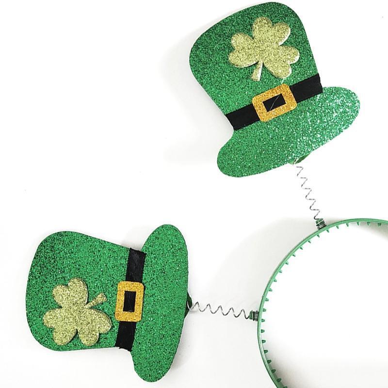 Saint Patrick's Day Costume Accessory Set Include Shamrock Glasses Headbands