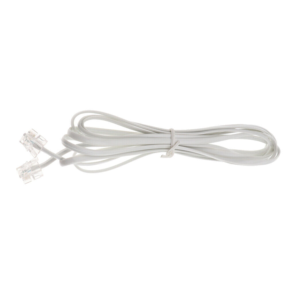 RJ11 2C Modular Telephone Extension Phone Cord   2.4m