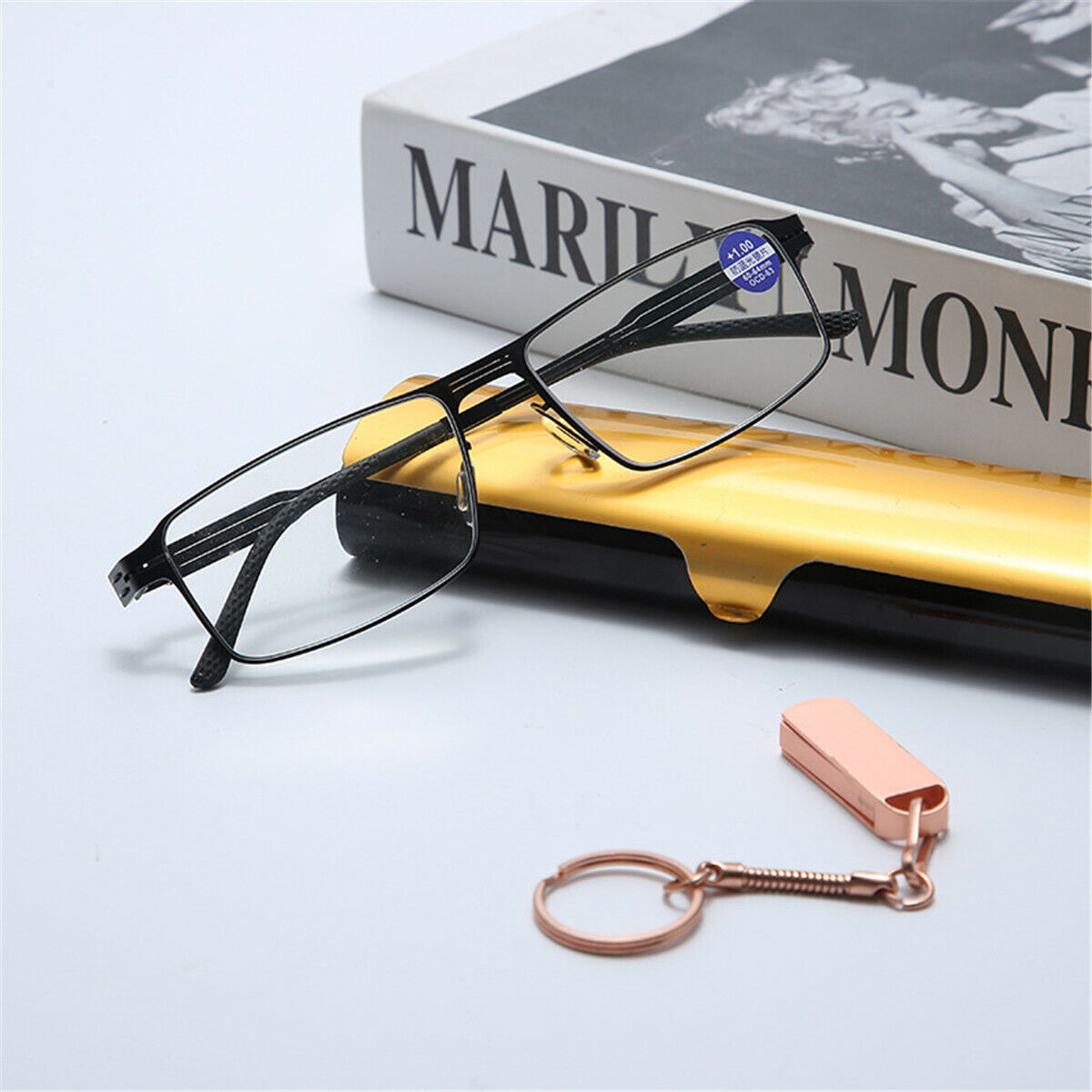 Portable Hard Metal Spectacles Glasses Protection Eyeglasses Case Holder Box