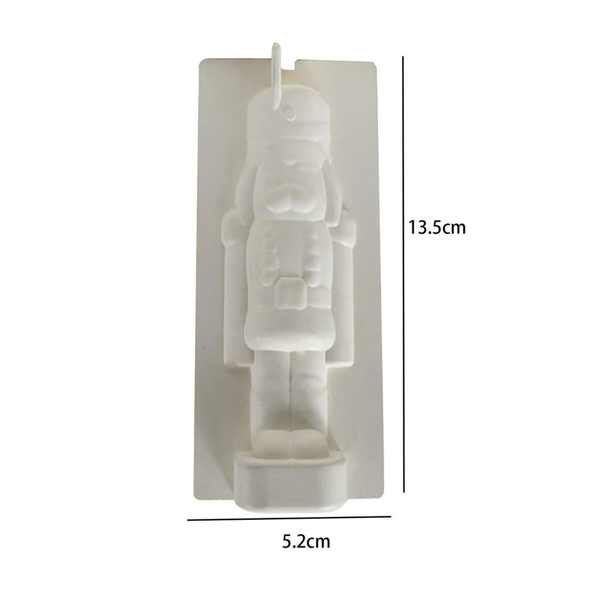 Nutcracker Walnut Soldier Candle Mould Bath  DIY Silicone   Ornaments