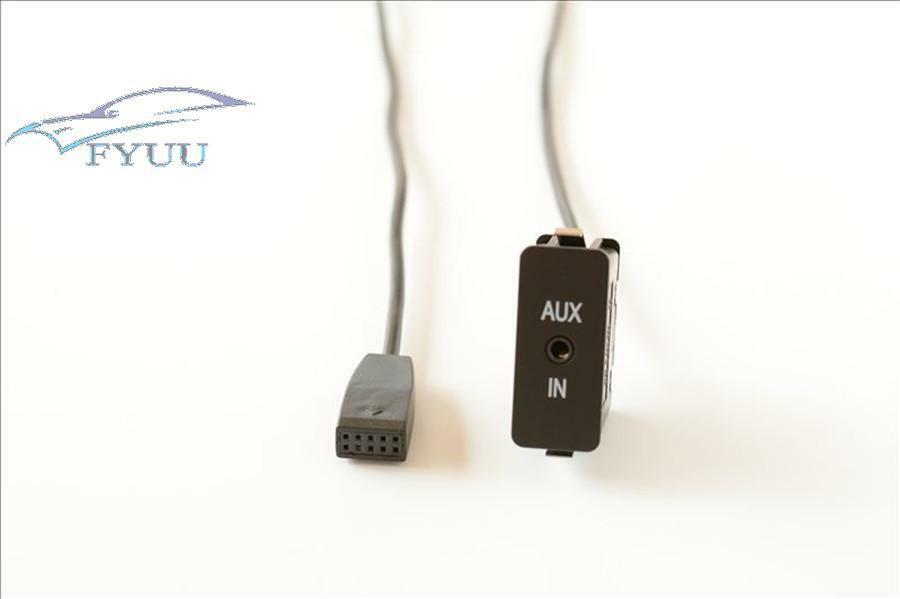 1pc Car AUX-in AUX 3.5MM Jack Female Extend Cable Adapter For BMW E46 2002-2006