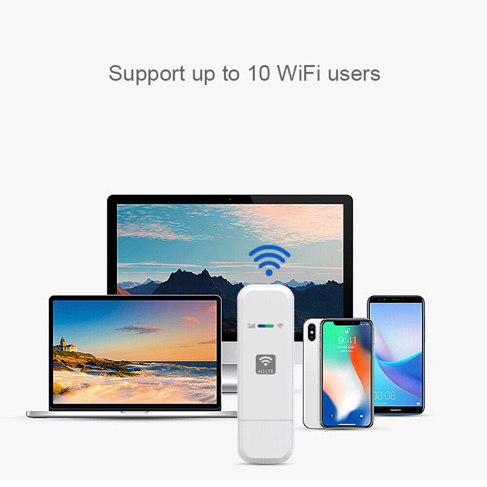 4G WiFi Dongle USB Wireless Router Portable WIFI LTE Modem (EU Version)