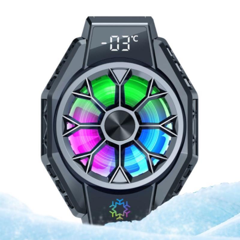 Portable Cooling Fan Color with LED Temperature Display Screen for Mobile Phone