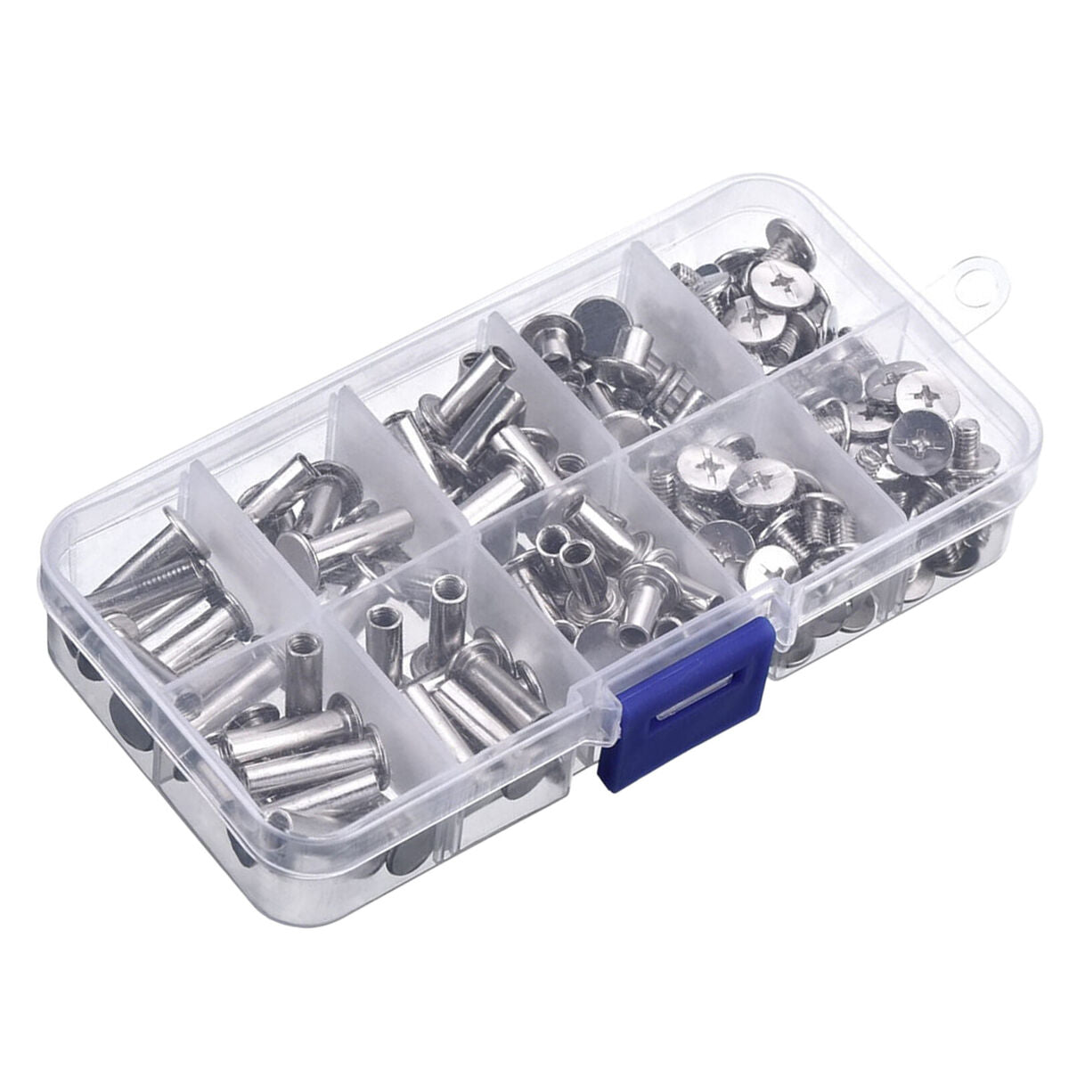 80x  Screws Assorted 6 10 12 15 18mm Binding Screws Studs Rivets Belt
