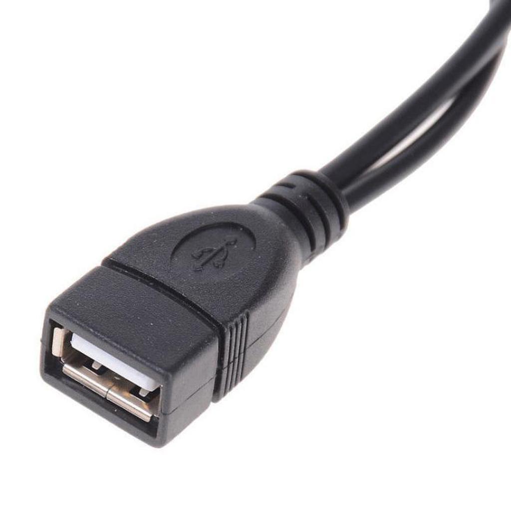 USB 2.0 socket to two USB male splitter hub charger data cables
