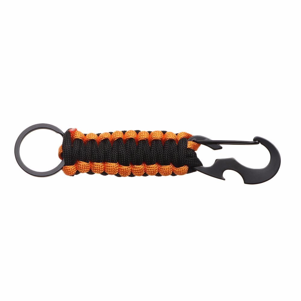 Camping Survival Kit Bottle Opener Rope Keychain Key Chain Ring Keyring