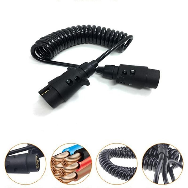 7 Pin 200cm Truck Light Edge Connector Extension Cable Trailer Power Cord Socket