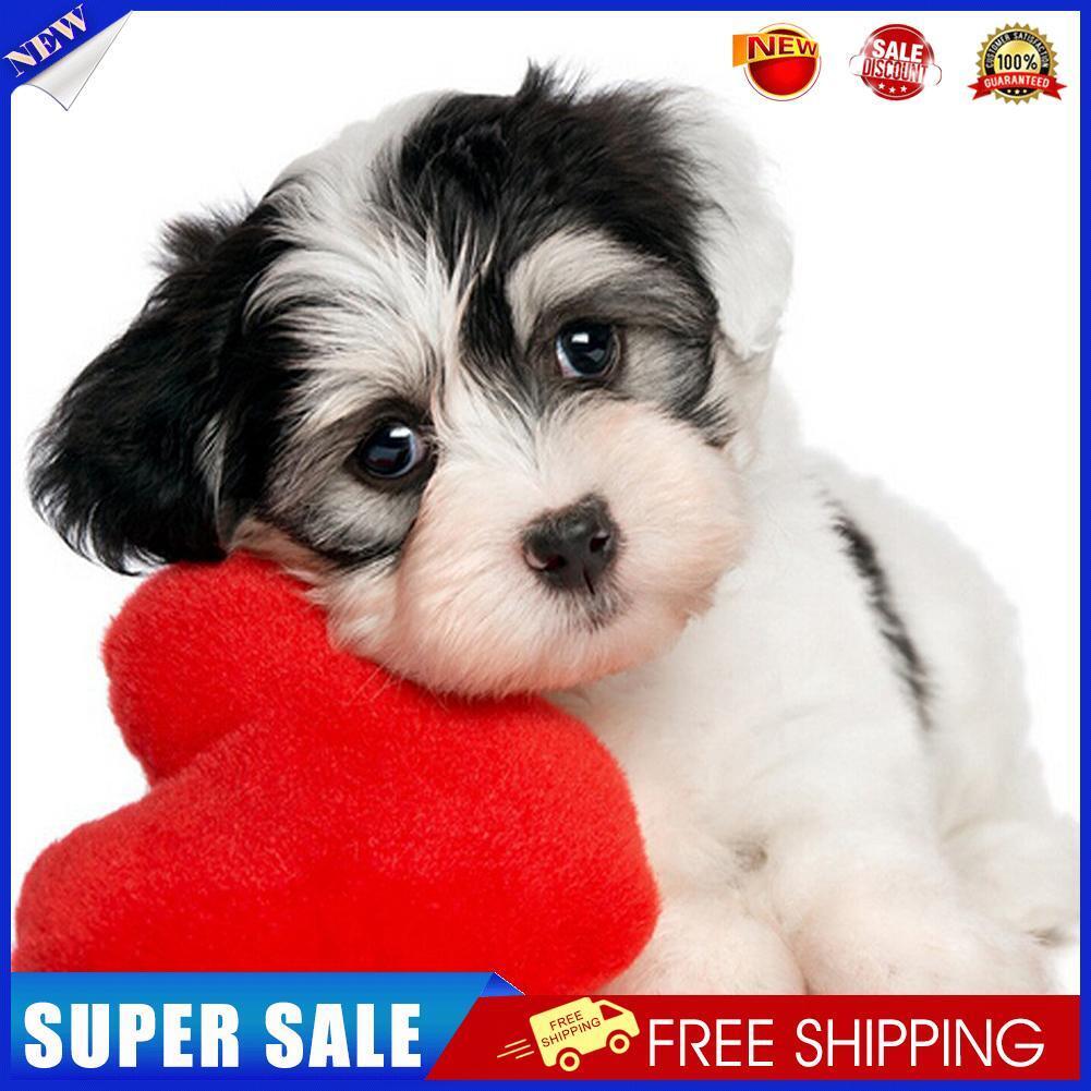 5D DIY Diamond Painting Cute Love Heart Dog Cross Stitch Embroidery Mosaic