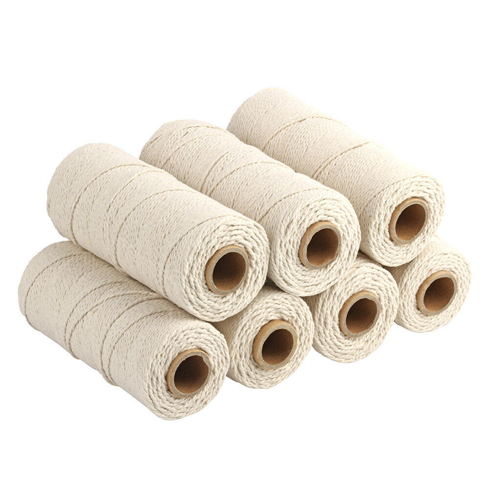 Cotton Rope Beige DIY Twisted Cord Crafts Wedding Home Decor (B2mm X 200m)