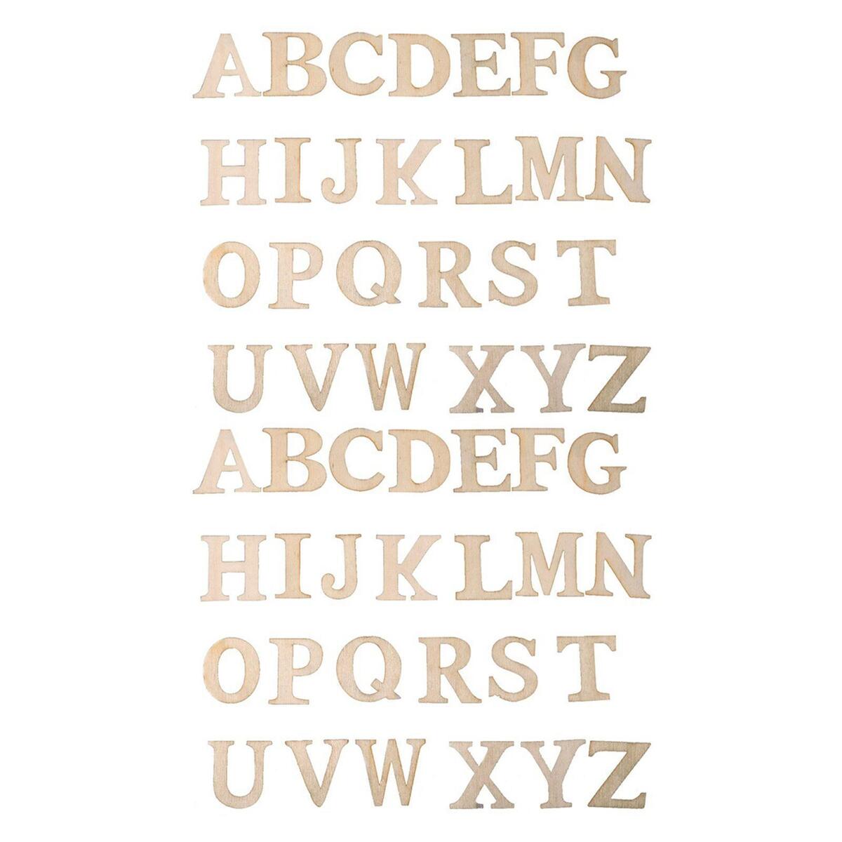 104Pcs Wooden Alphabet Letters for Christmas Party Decor Capital Letters
