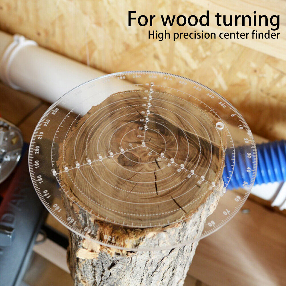 Acrylic Round Center Finder Compass Circle Cutter for Wood Turners Lathe