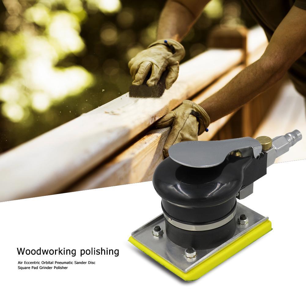 Air Eccentric Orbital Pneumatic Sander Disc Square Pad Grinder Polisher