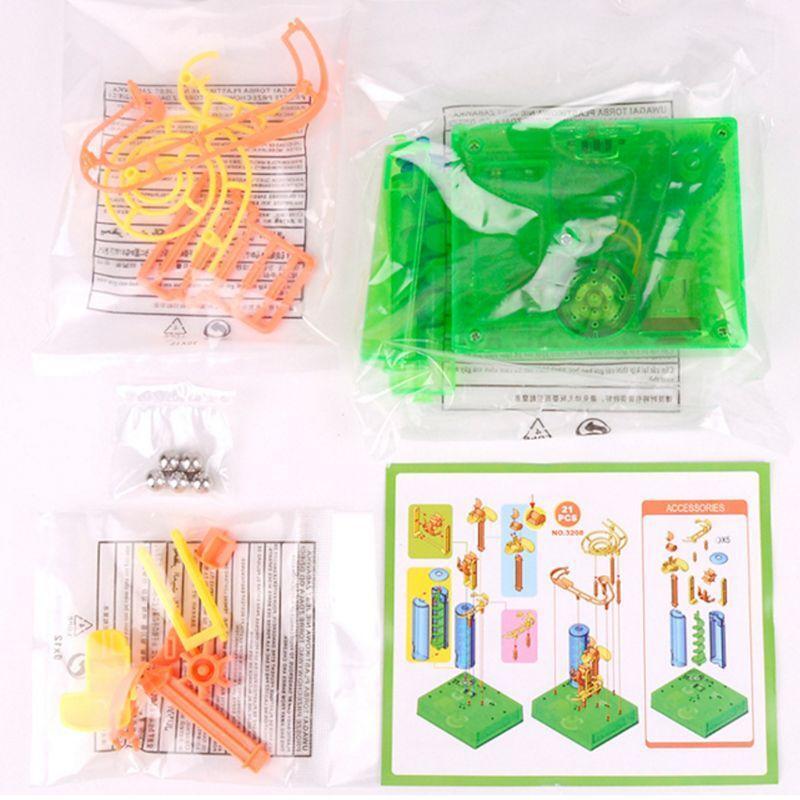 DIY Electric Maze Ball Track Marble Race Run Blocks Inserted Building Blocks for
