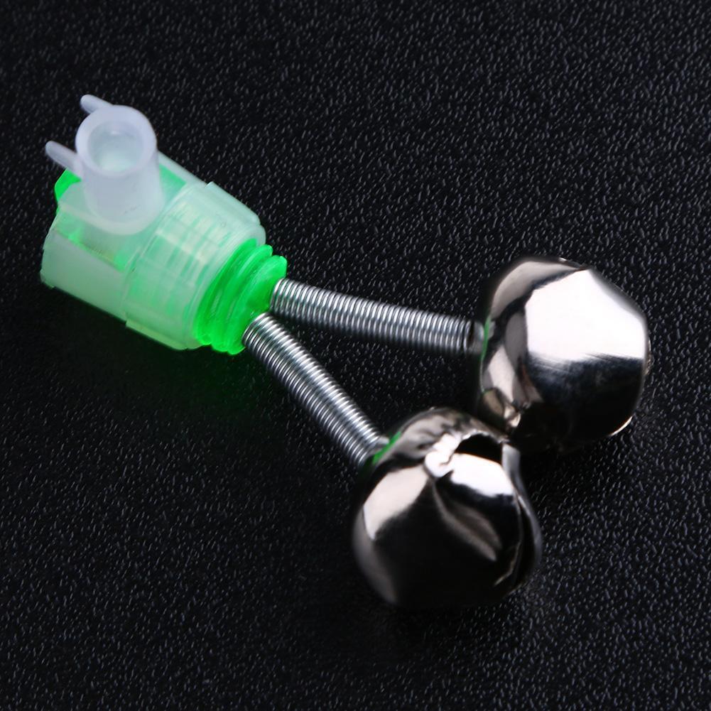 10pcs Twin Bell Fishing Bite Alarms Outdoor Night Fishing Rod Tip Clips