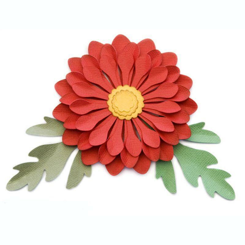 Round Flower Leaf Metal Cutting Dies Stencil Scrapbooking DIY Album  Paper card