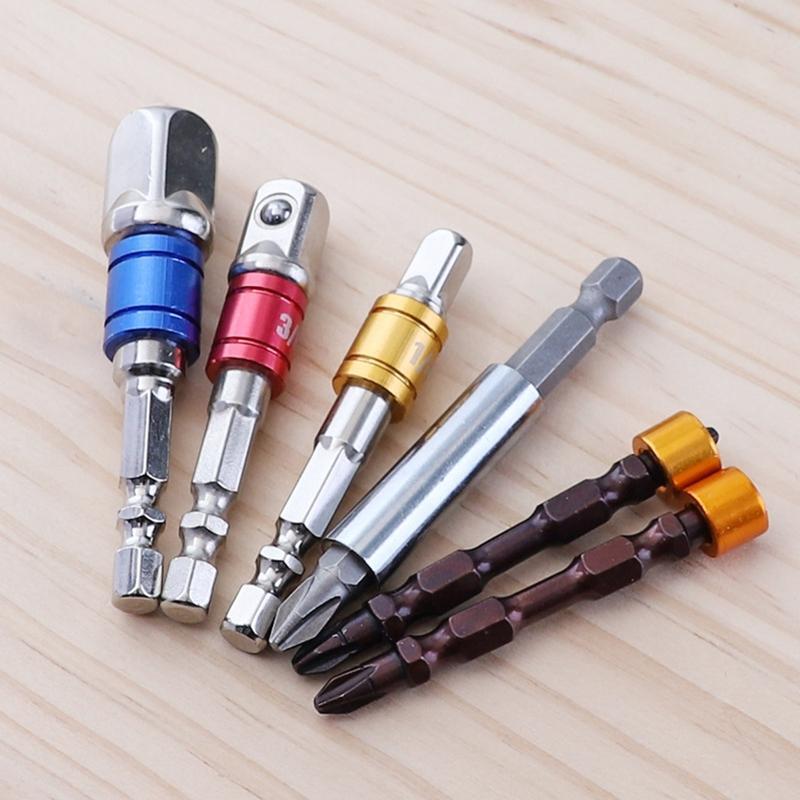 Universal Drill Bit Holder Flexible Drill Bit Extension Rod Set  Carbon Steel